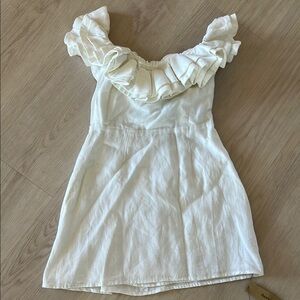 Reformation White Off-the-Shoulder Sundress
